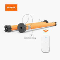 Stores numériques intelligents Tuya personnalisés avec moteur tubulaire de 25 mm et télécommande pour volet roulant