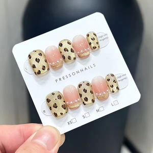 Lot de 10 faux ongles de luxe faits à la main, effet œil de chat, style français, stiletto, à presser, 3D, réutilisables, en acrylique, personnalisables avec votre marque privée - Product Image 3