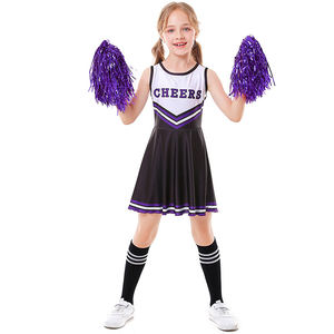 Jupe d'aérobic pour filles uniforme de pom-pom girl pour événement sportif jupe de pom-pom girl pour enfants sans manches football pour bébé avec chaussettes - Product Image 6