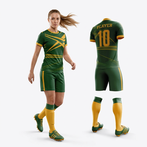 Soccer Uniforms Sport Wear Manufacturer Full Sleeve Design Your Own Heat-Transfer Printed Custom 100% Polyester Breathable - Product Image 4