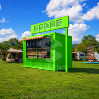 Kiosque pliable en conteneur maritime préfabriqué pour restaurant, bar, café, ou boutique alimentaire mobile avec cuisine à vendre