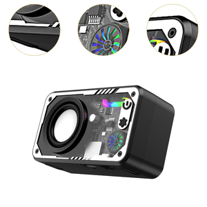 Không dây trong suốt Soundbar MECHA phong cách loa siêu trầm <span class=keywords><strong>mini</strong></span> xách tay BT loa với ánh sáng đầy màu sắc TF Thẻ <span class=keywords><strong>MP3</strong></span> âm nhạc Máy nghe nhạc - Product Image 2