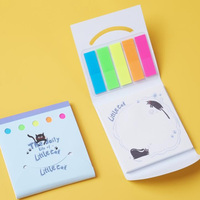 Blocs-notes adhésifs personnalisés créatifs, mémos mignons en gros, réutilisables, avec emballage en papier, pour livraison, publicité et promotion