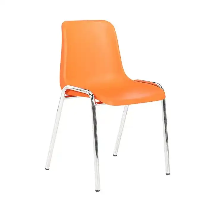 Factory direct Modern simple stackable plastic pp shell metal legs school furniture chair office plastic chairs for events