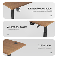 Table de bureau ergonomique électrique réglable en hauteur YZ 1,6 m, avec cadre intelligent, pour position assise-debout, motorisée