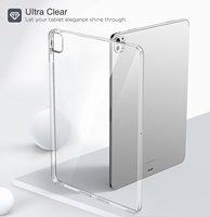 MoKo Ultra Slim antichoc bord surélevé caméra protéger souple TPU coque arrière étui pour tablette pour iPad Pro 13 pouces 2024
