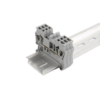 ST 1.5 3.5mm épaisseur Nourrir À Travers Sans Vis Enfichable Rapide Fil Connecteur Din Rail Bornier Printemps Cage Bornier