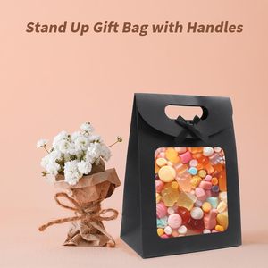 Bolsas de Regalo de Papel Kraft con Ventana Transparente para Bodas, Cumpleaños, Navidad y Compras - Product Image 3