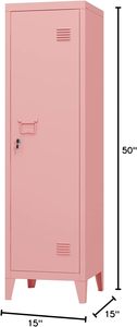 Archivador Metálico Moderno <span class=keywords><strong>para</strong></span> Oficina en Casa MIOCASA con Puertas y Estantes con Cerradura, Organizador de Archivador Rosa y <span class=keywords><strong>Armarios</strong></span> con Cerradura <span class=keywords><strong>para</strong></span> Niños - Product Image 4