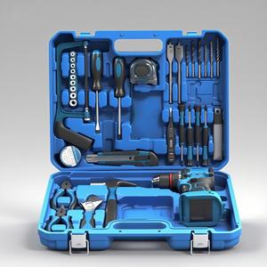 Juego de taladro eléctrico de 21V Cross Border, kit de herramientas a batería de 1/4 pulgada para taladrar madera, metal y hormigón - Product Image 4