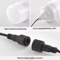 Ampoules LED solaires portables, éclairage d'urgence pour le camping en plein air, ampoules LED solaires avec télécommande