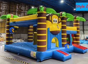 Forfait Pro de location d'événement de cours d'obstacles gonflables commerciaux avec des locations de fête à usage intensif de château gonflable de toboggan - Product Image 3