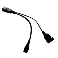 Câble d'alimentation Kema Keur VDE, 2 broches, 1 à 2, rallonge, séparateur, C14 vers IEC C13 et prise femelle EU 2 broches, câbles de rallonge