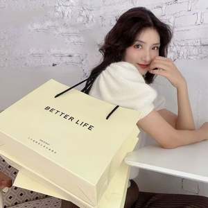 KM Luxury Orange Color Paper <b>Small</b> Cardboard Shopping Retail Carry <b>Bag</b> with Folding Handle for Retail Packaging for <b>Gifting</b> - Product Image 3