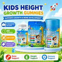 Kindergroeisupplementen Gummies Calcium Magnesium Zink Fruit smaak ODM Fabrikant Aangepaste Verpakking 60 Gummies