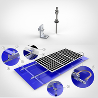 Système de montage solaire universel en acier coloré pour toiture, avec structure en aluminium, boulons de suspension et pieds en L, certifié TUV, résistant aux vents de 60 m/s