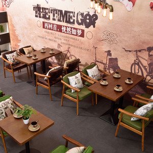 Juego de sillas de mesa de madera maciza de estilo moderno de gama alta nórdica para cafetería, restaurante, tienda de postres y bebidas, tienda de dulces, comedor informal - Product Image 3