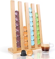 Organisateur de dosettes de café en bambou Dosettes de café Distributeur de stockage Porte-capsules de café pour comptoir