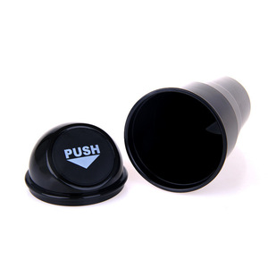 Car Trash Can Cup-Shaped Plastic Push Lid Vehicle-Mounted Rear Seat Storage Bin Adhesive Installation - Product Image 3