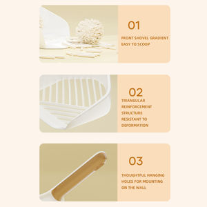 Pelle à litière pour chat en plastique écologique et durable avec support, facile à nettoyer, efficace - Product Image 4