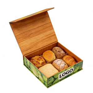 Boîte cadeau personnalisée en bois écologique de qualité alimentaire, étanche, avec couvercle rabattable, design grain de bois durable, doublure en éponge - Product Image 3