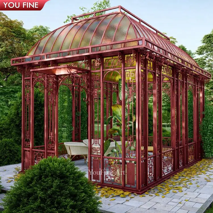 Large Garden Decorative Wrought Iron Gazebo