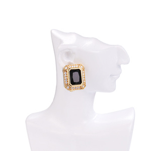 Fashion Jewelry for Women Joyas High Quality Greek Pattern Banquet Multicolor <strong>Emerald</strong> 18k <strong>Gold</strong> Plated Hoop Drop Huggie <strong>Earrings</strong> - Product Image 4