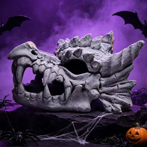 Dragon maléfique de la Sainte-Mort, best-seller fabriqué en Chine, pour Halloween, pièce décorative en résine réaliste, tailles personnalisables disponibles - Product Image 1