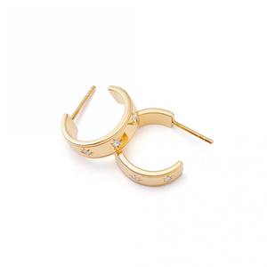 2025 Fine mode femmes 925 argent Sterling Orion boucles d'oreilles créoles haute qualité à la mode Style céleste en gros - Product Image 3