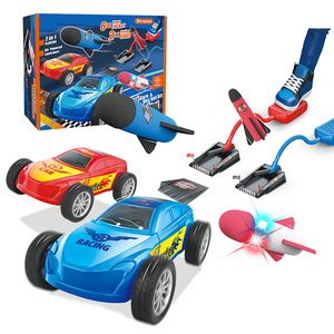 2-in-1 Startvorrichtung und Spielzeugauto-Set Luftbetriebene Schaumstoffraketen Outdoor-Gartenspielzeug für Kinder - Product Image 1