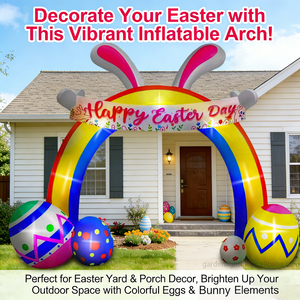 Arco Inflable de Conejo de Pascua de 3 Metros con Luces LED para Decoración de Jardín, Tienda, Centro Educativo y Fiestas - Product Image 5