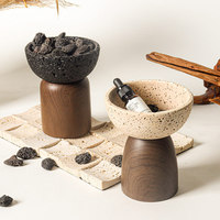 Nouvelle Bougie Créative en Ciment Parfumée avec Socle, Diffuseur d'Atmosphère Romantique Sans Fumée pour Chambre à Coucher, Décoration Souvenir