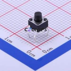 TC-1109-C-D Tactile Switch Through hole-4P,4.5x4.5mm Switch Single Pole Single Throw Round Button 2.6N Through Hole - Product Image 1