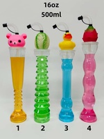 Nouveauté 2026 : Gobelets en plastique PET de 12oz et 16oz avec couvercle torsadé, motif tête d'animal et paille, personnalisables avec logo, pour fêtes, bars et enfants