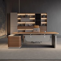 Muebles de Oficina Modernos de Lujo en Forma de L, Escritorio de Oficina de Lujo para Jefe, Escritorio para Director Ejecutivo, Escritorio para Gerente, Mesa de Oficina Ejecutiva