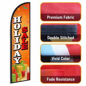 2.5*11.5 FT HOLIDAY SALE High Quality Custom Feather <b>Flags</b> Beach <b>Flag</b> for Beach Party and Advertising Promotions - Product Image 5