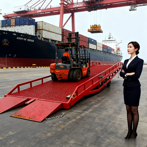Nivelador de muelle con bisagras de contenedor de camión de carga hidráulica fija estacionaria ajustable automático para bahía de carga de almacén - Product Image 5