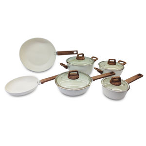 Ensemble de casseroles à <span class=keywords><strong>induction</strong></span> de luxe pour la cuisine à domicile, moule à gâteau plat antiadhésif avec revêtement en céramique, <span class=keywords><strong>kit</strong></span> d'ustensiles de cuisine pour cuisinière facile, poêle à frire en aluminium - Product Image 5