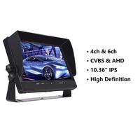 Kit de Cámara de Visión Trasera con Espejo Lateral BSD de 10.1 Pulgadas, Sistema de Sensor de Aparcamiento para Automóvil