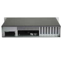 Casing Server PC Mini 2U Industri 19 Inci dengan Panel Depan Aluminium, Rak OEM Pabrik, Kedalaman 250mm