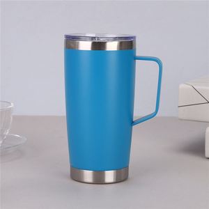 แก้วน้ำแบบพกพา ทนทาน ล้างในเครื่องล้างจานได้ แก้วกาแฟโลหะ 20 ออนซ์ สแตนเลส ชุดของขวัญวันหยุด พร้อมบริการดรอปชิปปิ้ง ASM26 - Product Image 3