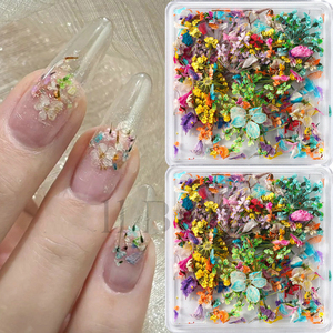 Nail Art Décorations Délicates Fleurs Séchées en 3D pour Nail Art, 1 Boîte, Accessoire de Beauté - Product Image 3