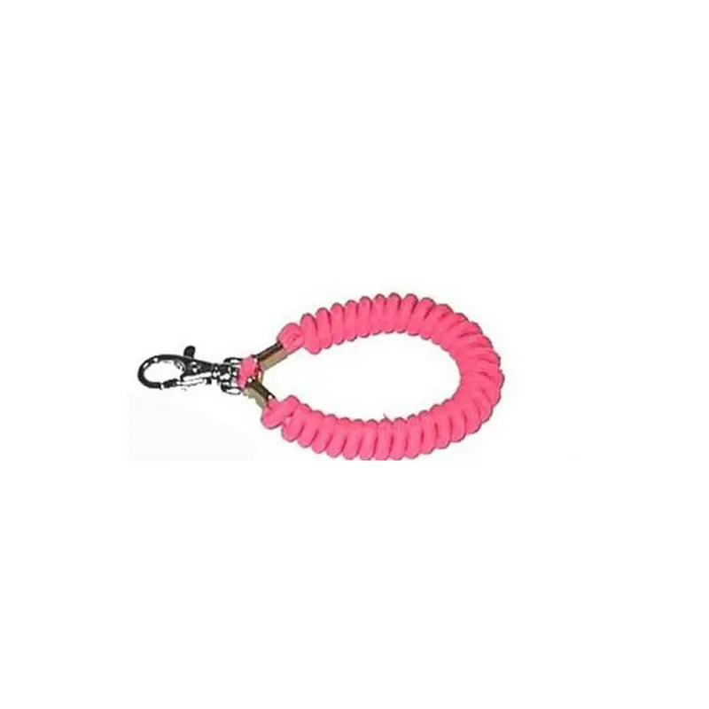 Keychain spring lanyard elastic spiral coiled cord with key ring hook