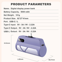 Nuevo Producto: Mini Banco de Energía Portátil de 5000 mAh con Conector Tipo C y Tipo L Integrado, Cargador de Viaje para Teléfono Móvil