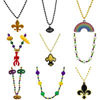 LED Mardi Gras kralenketting bulk kleurrijk oplichtende carnavalsaccessoires feestfavoren parade festival decoratie draagbaar