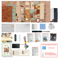 Tonecheer Wholesale NOUVEAU Design 2026 Puzzle 3D en Bois LED Maison de Poupée Café Mocha Kit DIY Maison de Poupée en Bois Modèle Miniature DIY