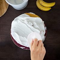 Spatule à crème avec manche, sans BPA, pour modeler, polir et lisser, ensemble de lisseurs de surface pour gâteaux et pâtes à sucre