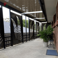 Panneau de clôture en aluminium découpé au laser, motif personnalisé, résistant aux intempéries, écran de jardin, clôture moderne, design moderne, hôtel, restaurant