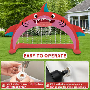 Ensemble de panier de basket-ball et de but de football gonflable 2 en 1 pour le sport en plein air, jouets en PVC pour enfants, bébés et tout-petits - Product Image 3