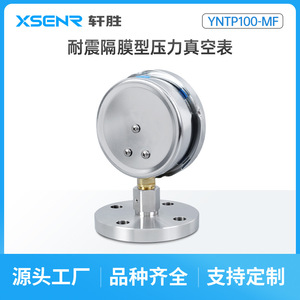 เกจวัดแรงดันไดอะแฟรมซูโจวเซียนเซิง รุ่น YNTP100 ขนาด 100 มม. -0.1 ถึง 0.3MPa เกจวัดแรงดันสุญญากาศแบบทนแรงกระแทก - Product Image 4